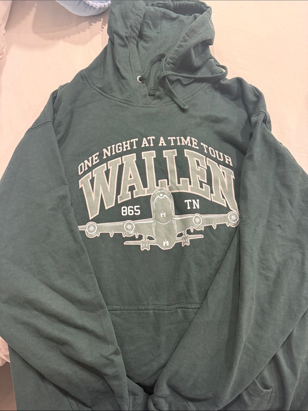 Green 'One Night At A Time' Graphic Hoodie